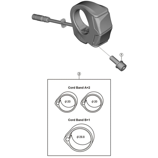 Shimano Spares SW-E6000 cord band unit