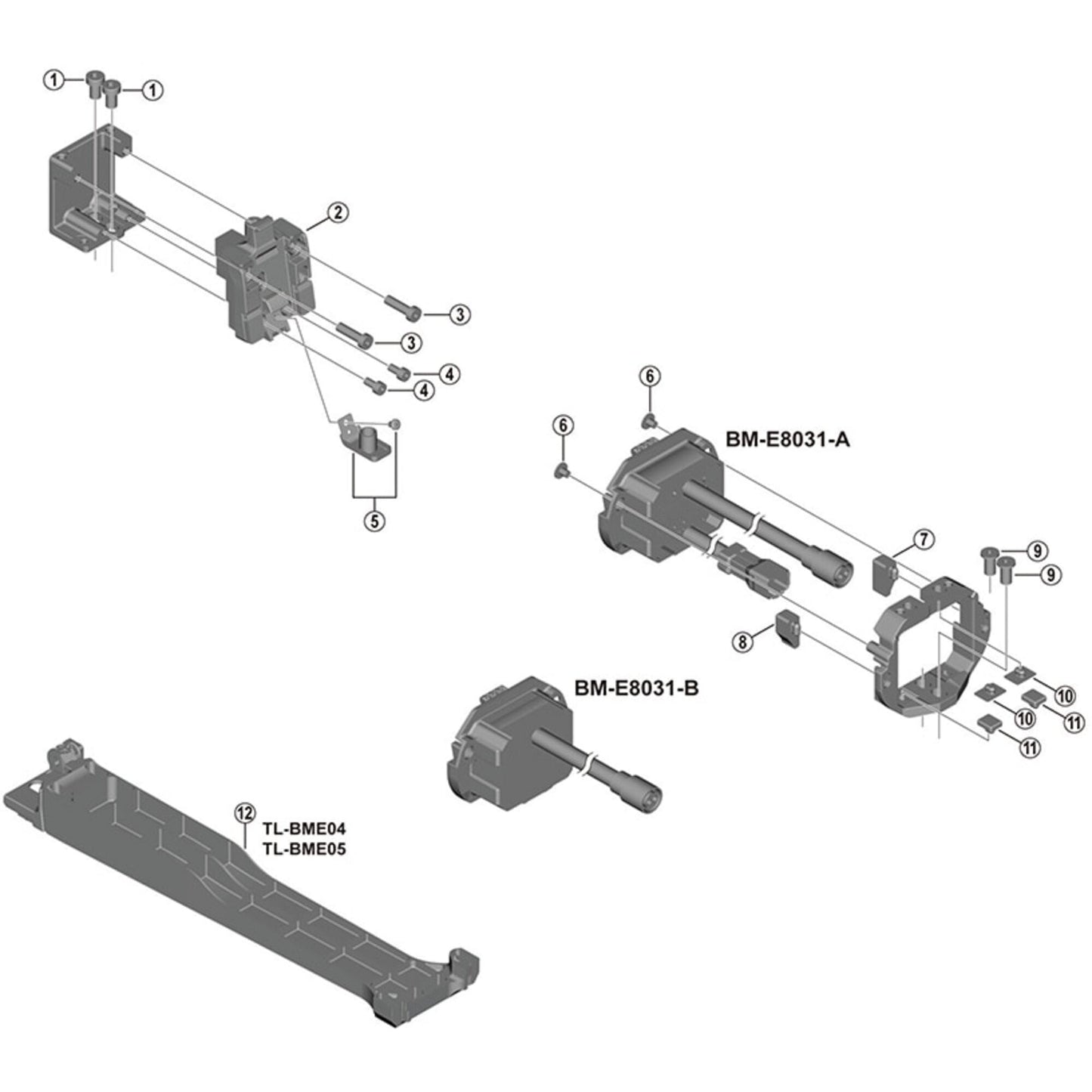Shimano Spares BM-E8031 upper mount unit