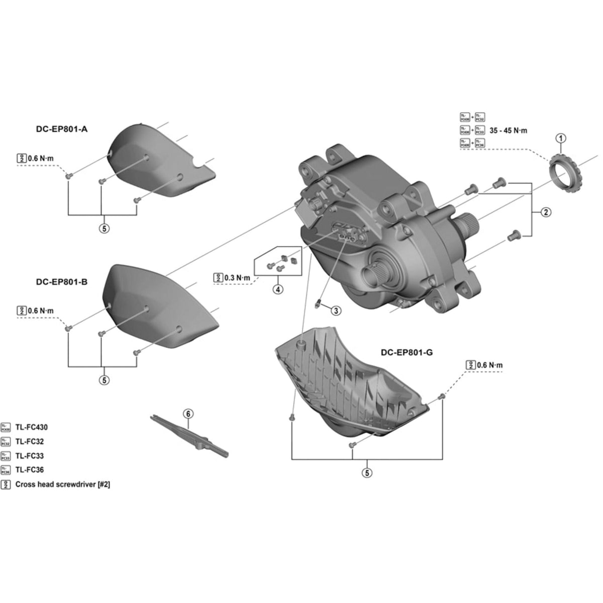 Shimano Spares DU-EP800 plate fixing bolts set, pack of 3