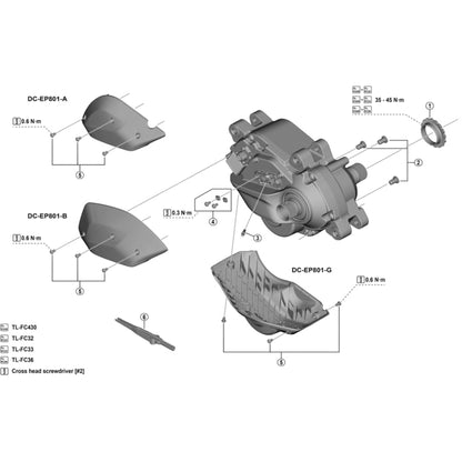 Shimano Spares DU-EP800 bolt and nut, pack of 2