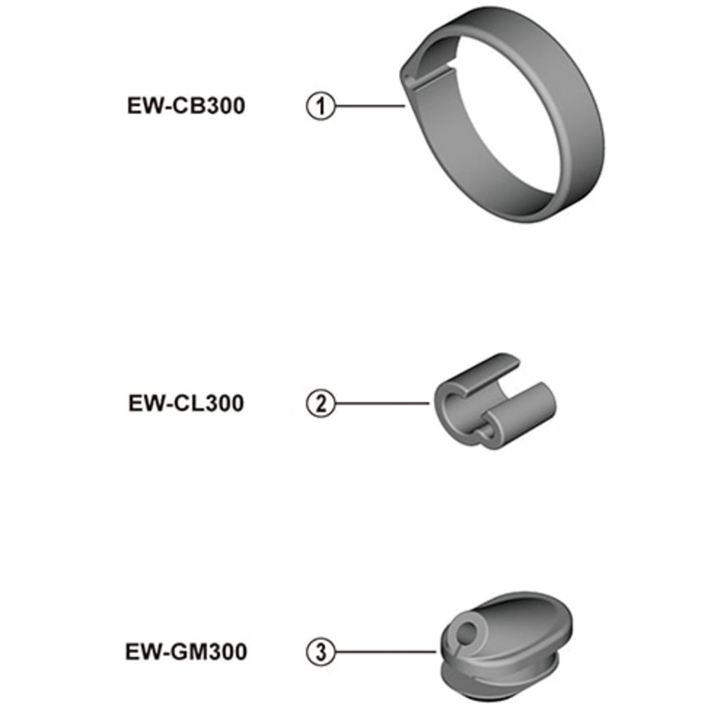 Shimano Non-Series Di2 EW-CB300-S E-tube Di2 Cord band for SD300 cable - 22.2 mm