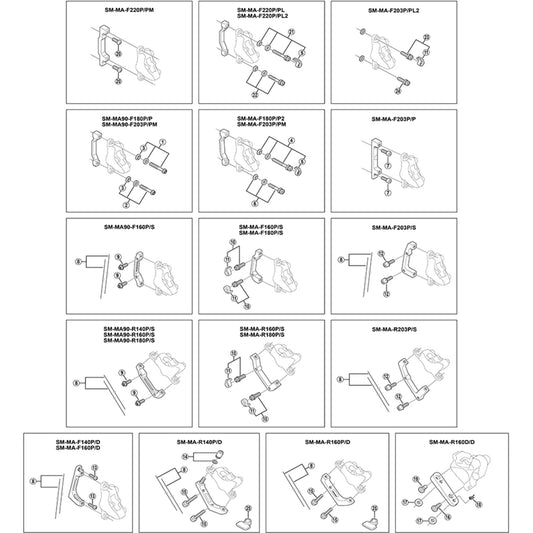 Shimano Spares SM-MA Caliper fixing nut and washer