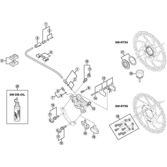 Shimano Spares BR-M395 connecting bolt unit