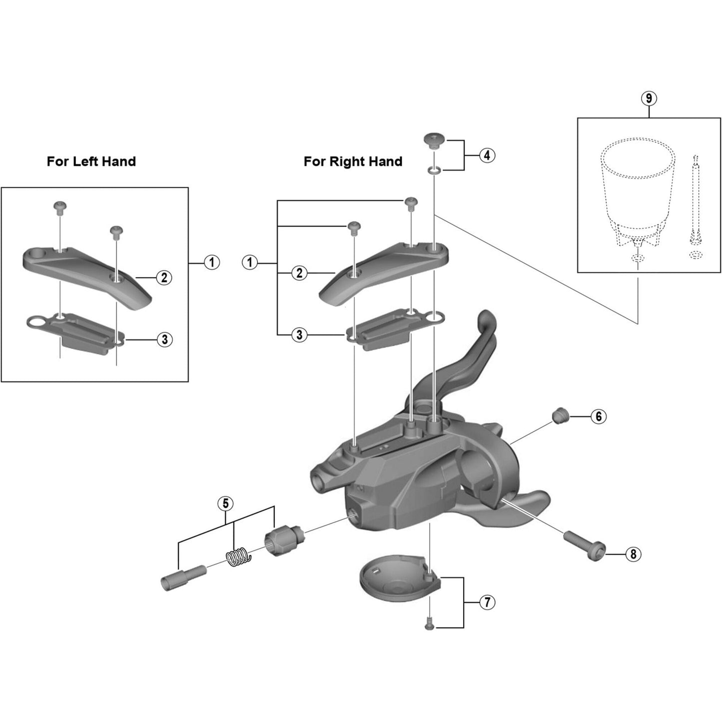 Shimano Spares ST-M3050 left hand lid unit