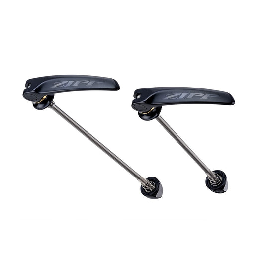 ZIPP TANGENTE QUICK RELEASE SKEWER - Titanium Black with Black Logo 100mm/130mm Pair for Road Wheels BLACK