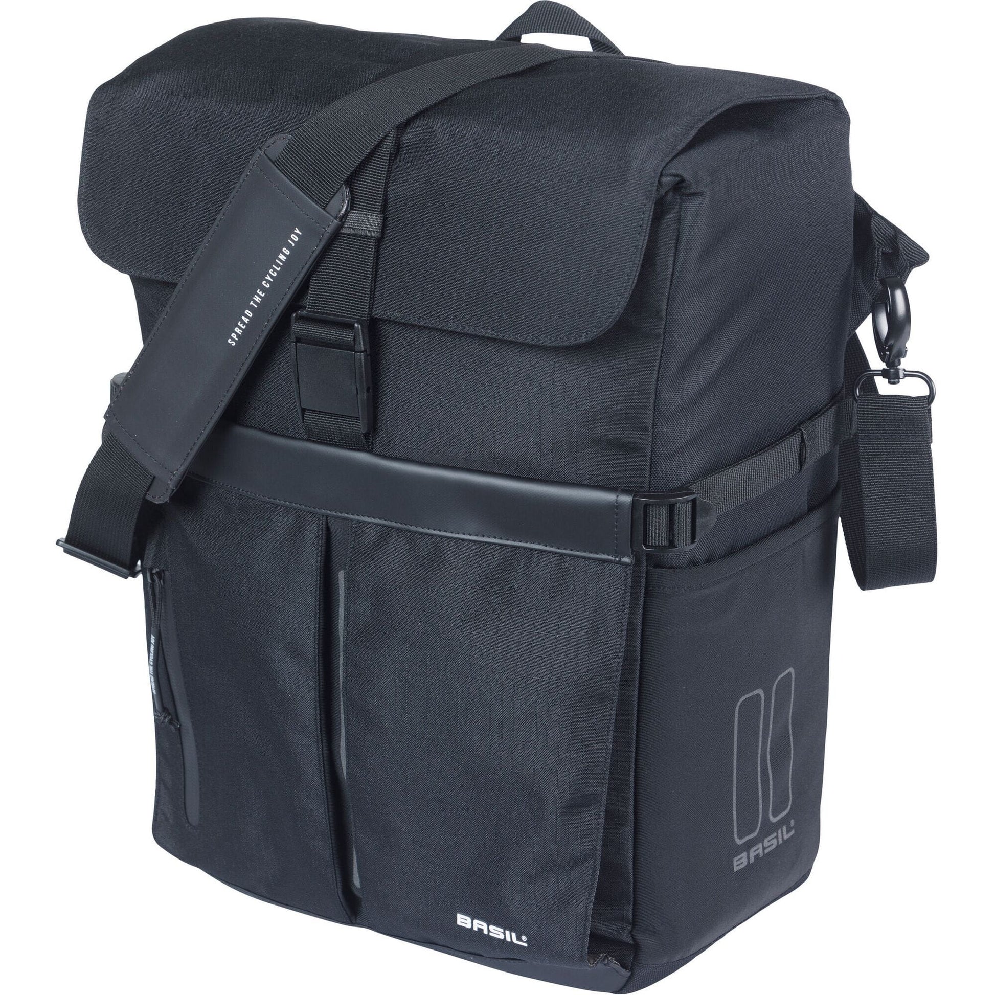 Basil Move Commuter Bicycle Bag MIK Studs 15L black