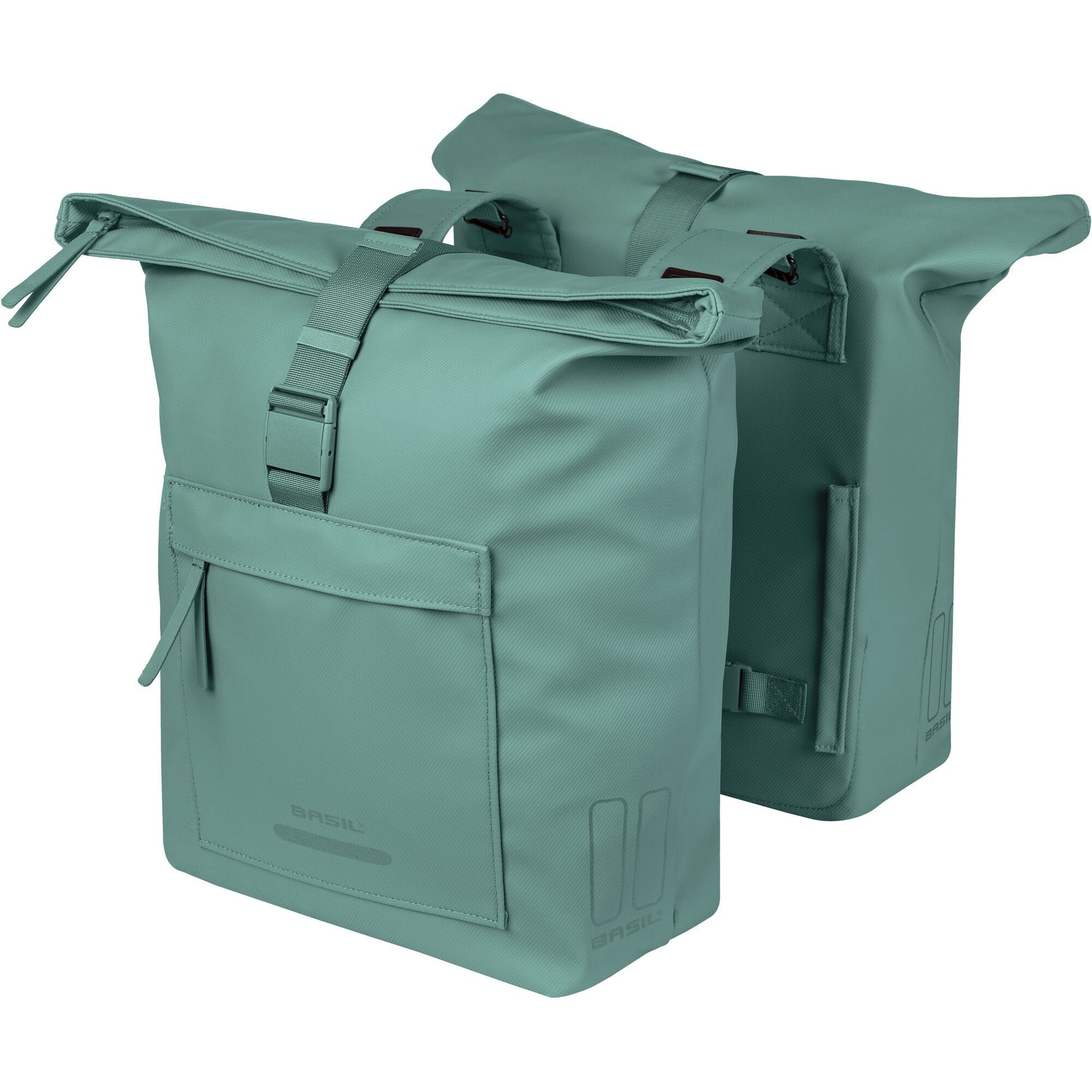 Basil Brooklyn Double Pannier Bag 41L silvergreen