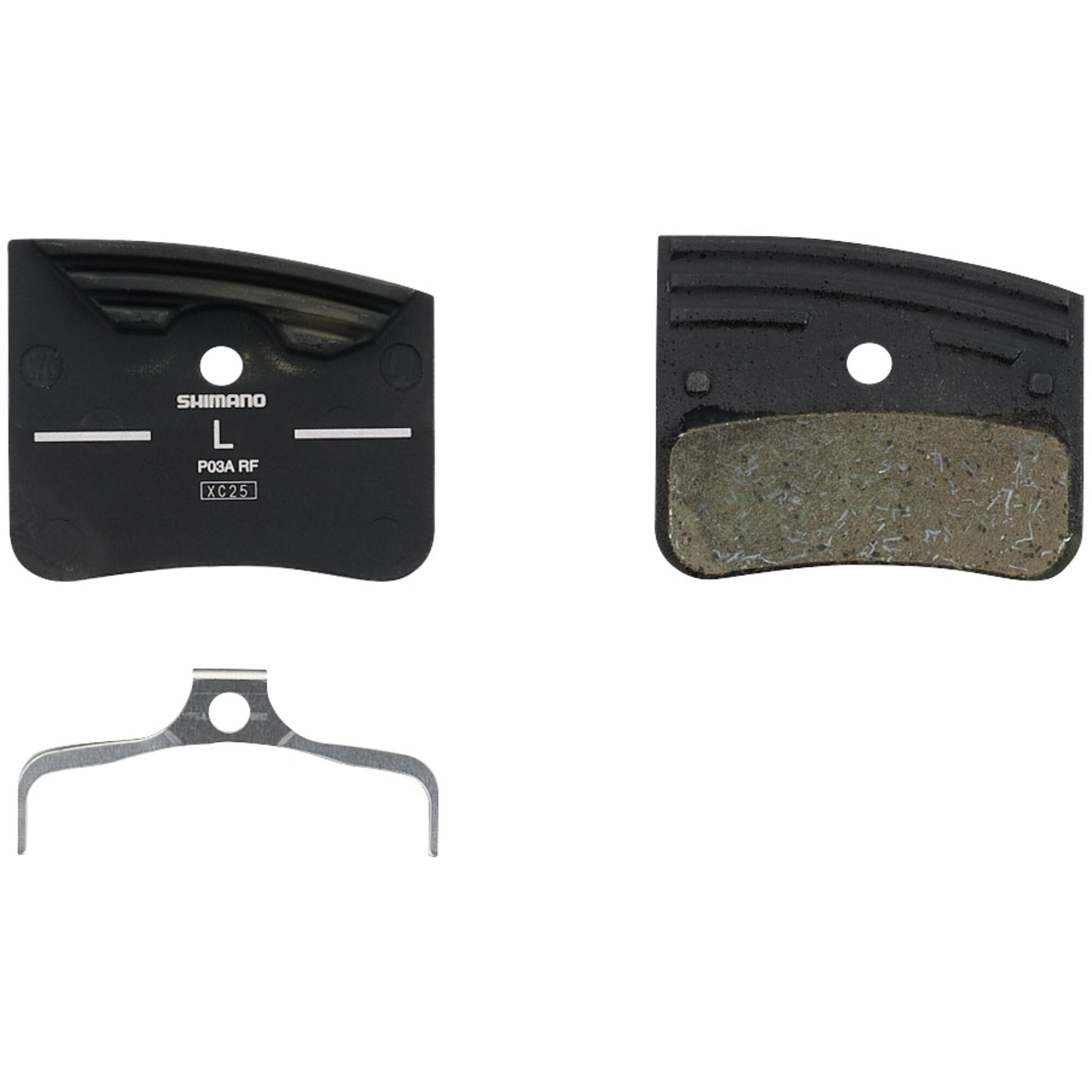 Shimano XTR P03A-RF disc pads and spring, alloy back with cooling fins, resin