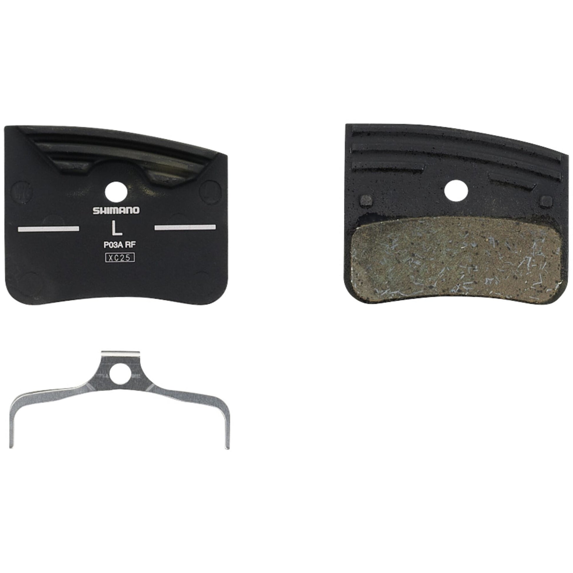 Shimano XTR P03A-RF disc pads and spring, alloy back with cooling fins, resin