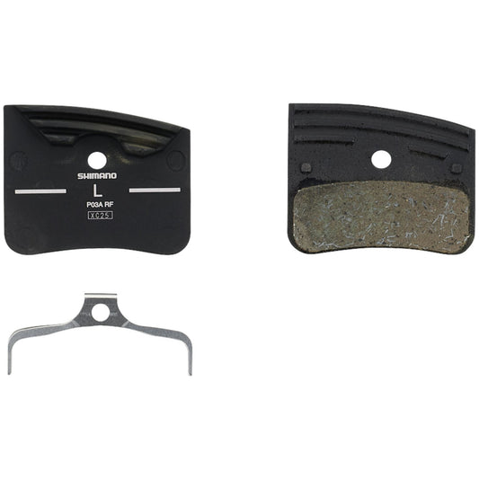 Shimano XTR P03A-RF disc pads and spring, alloy back with cooling fins, resin