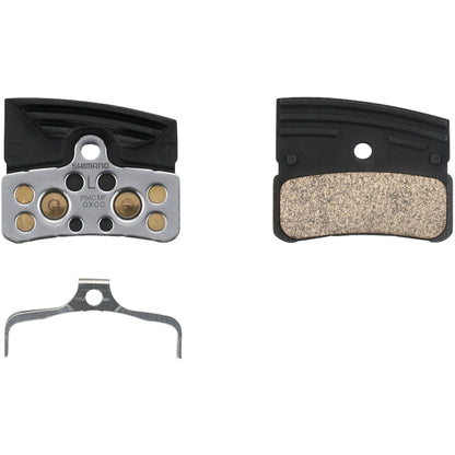 Shimano XTR P04C-MF disc pads & spring, alloy/stainless back with cooling fins, metal sinter