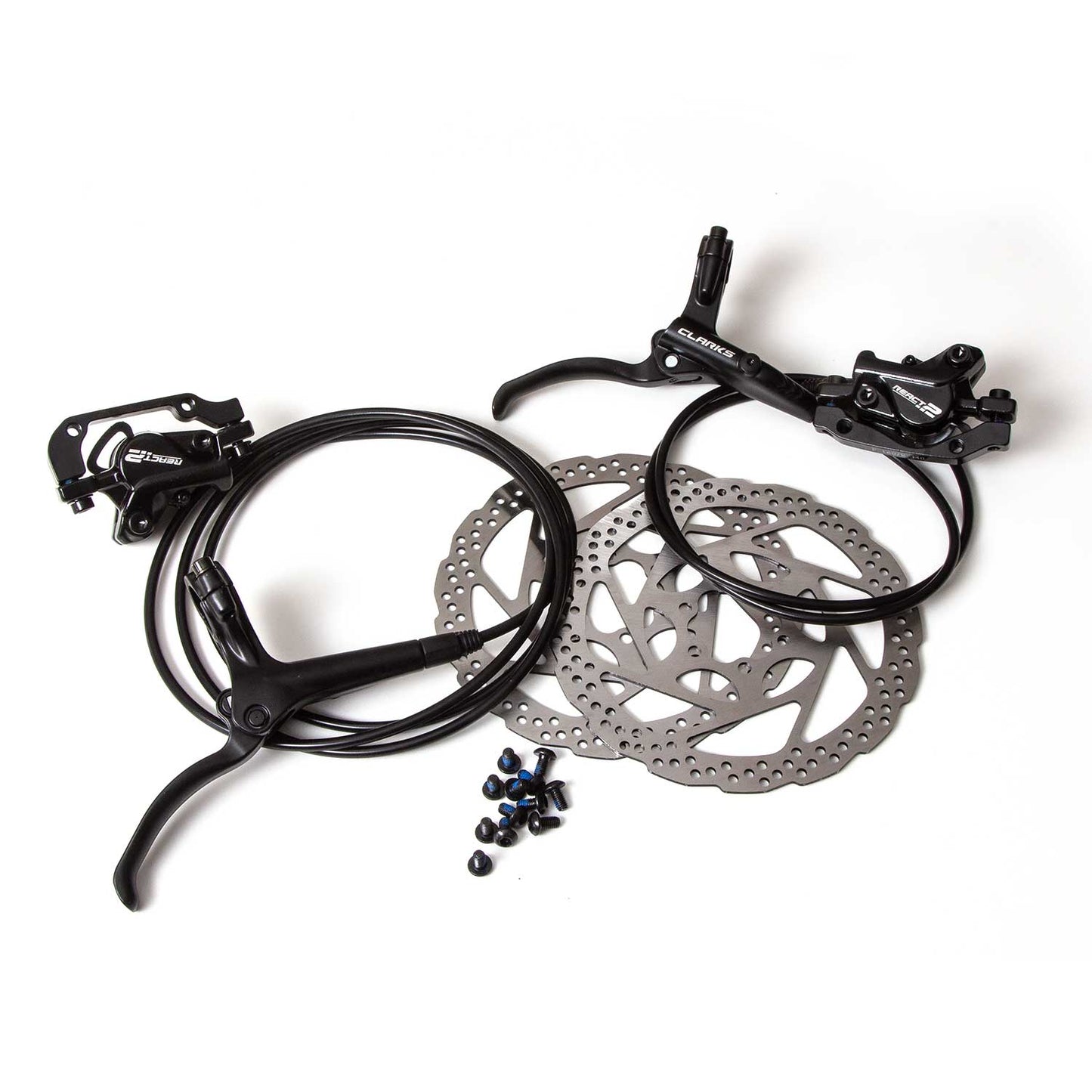 Clarks React 2 Piston Hydraulic Brake Set 180/160mm