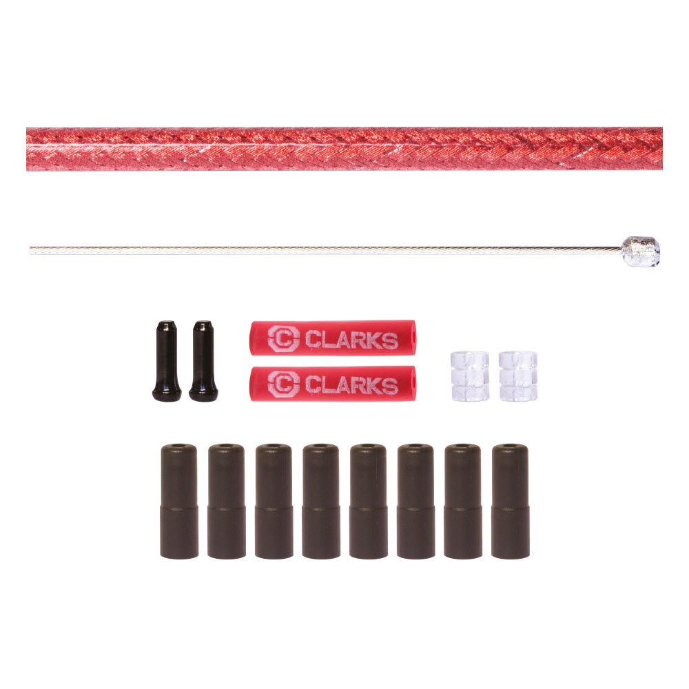 Clarks Stainless Steel Road/MTB Front and Rear Gear Cable Kit Braided