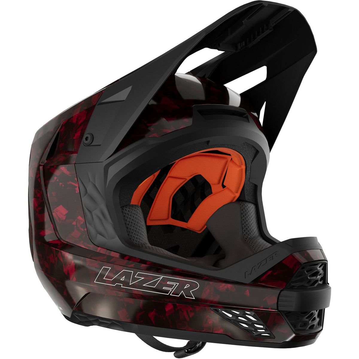 Lazer A-Line KinetiCore Full Face MTB Helmet Carbon Red / L (58–60 cm)