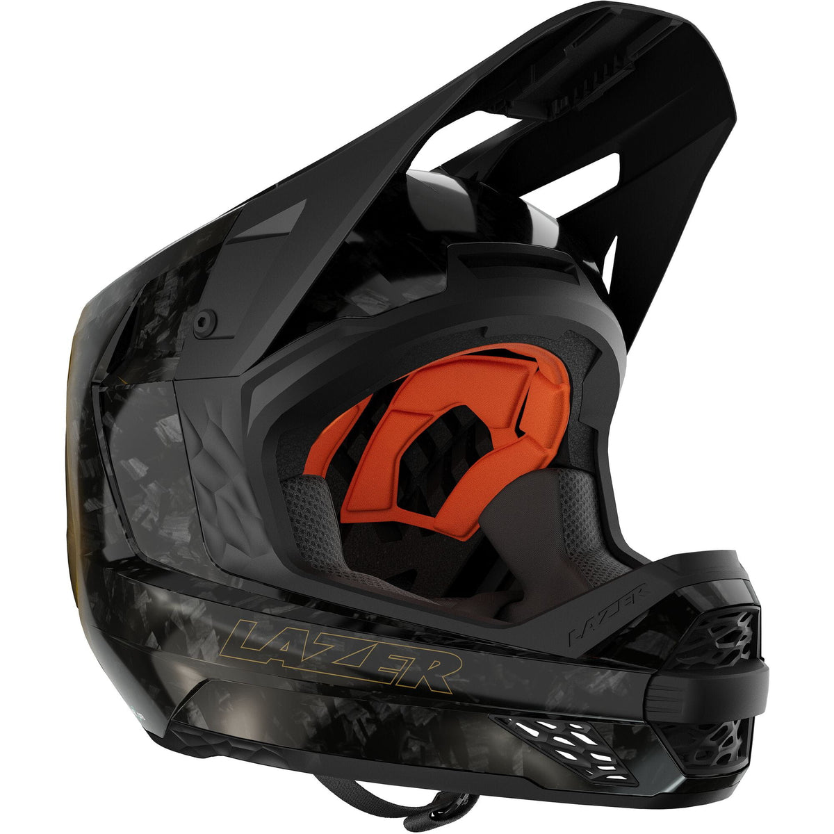 Lazer A-Line KinetiCore Full Face MTB Helmet Carbon Black / Gold / L (58–60 cm)