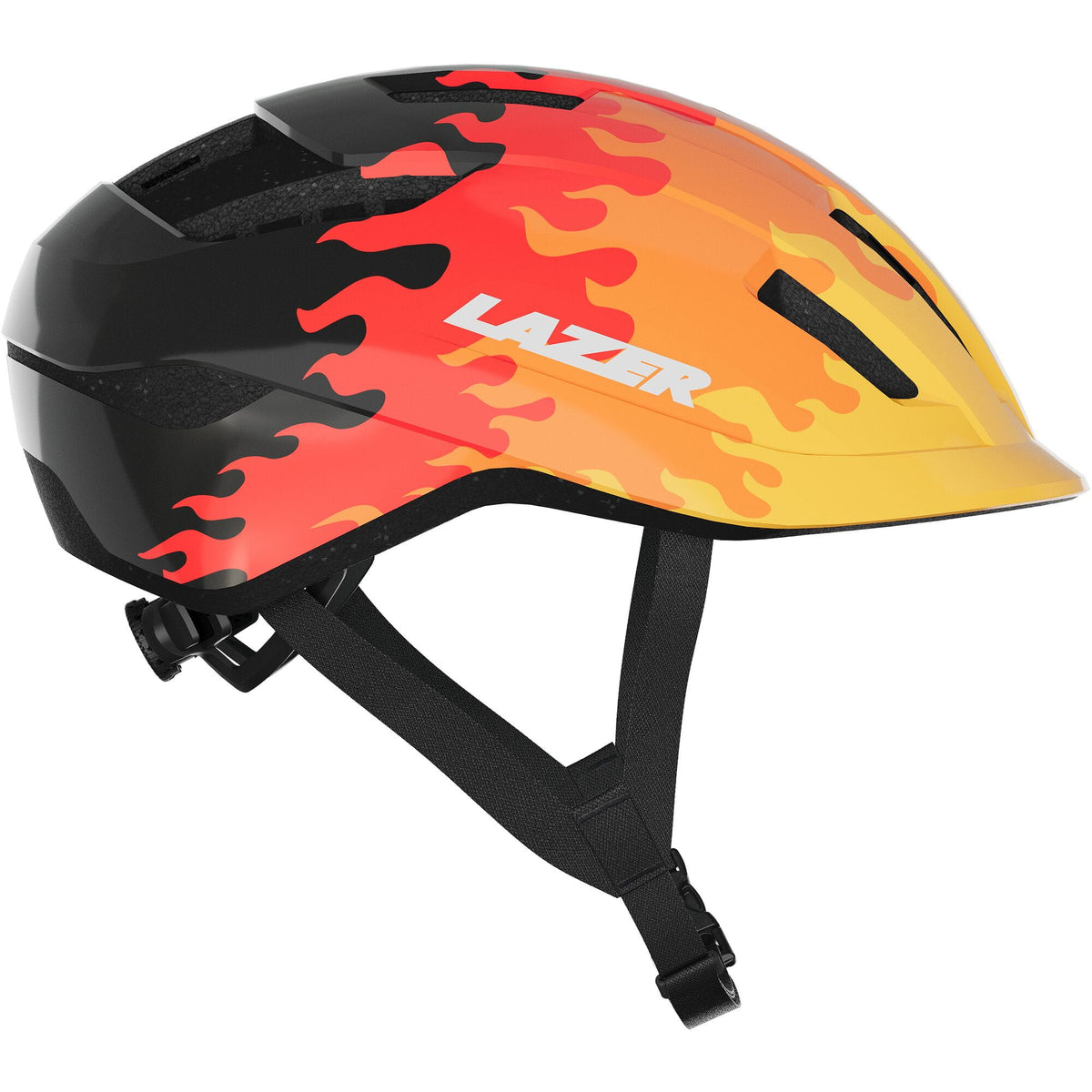 Lazer J1 KinetiCore Helmet, Flames, Uni-Youth
