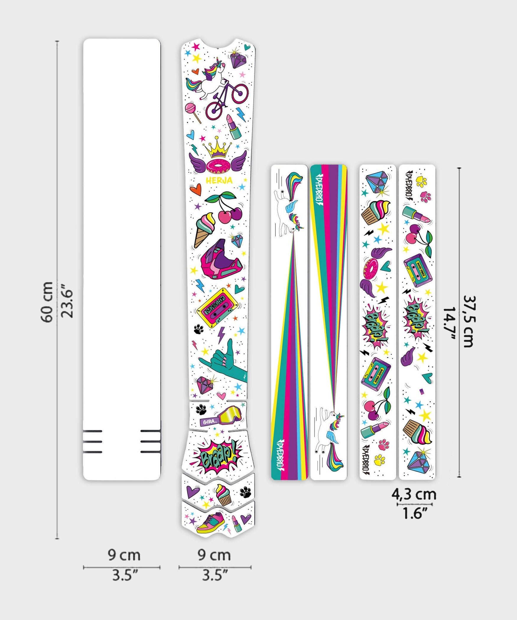MTB Frame Protection Unicorn Glitter