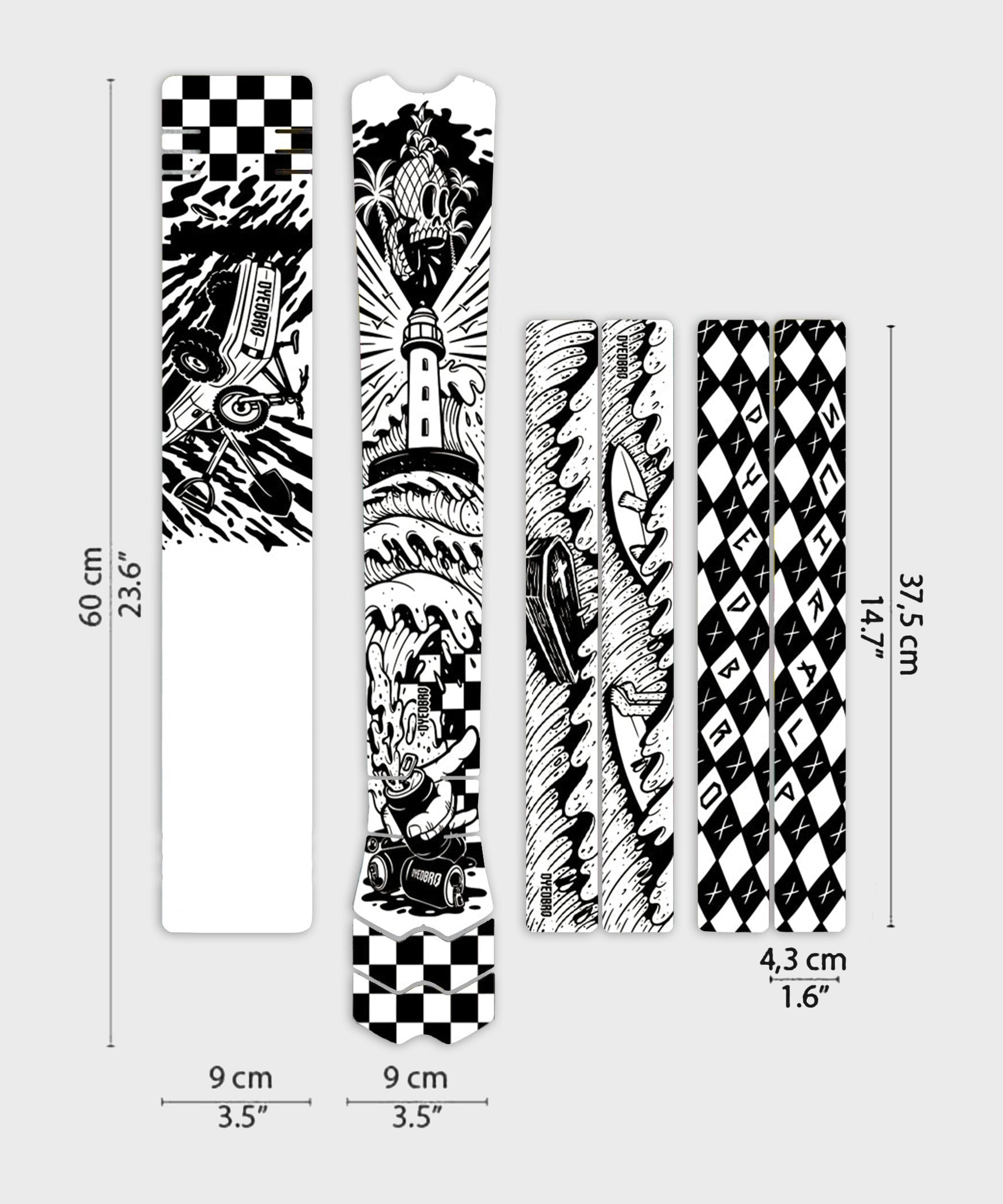 DYEDBRO MTB Frame Protection - Surfs Up - Gloss /
