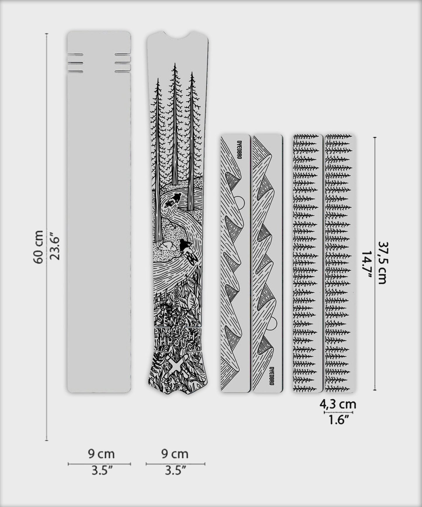 DYEDBRO MTB Frame Protection - OS Illustration - Gloss /