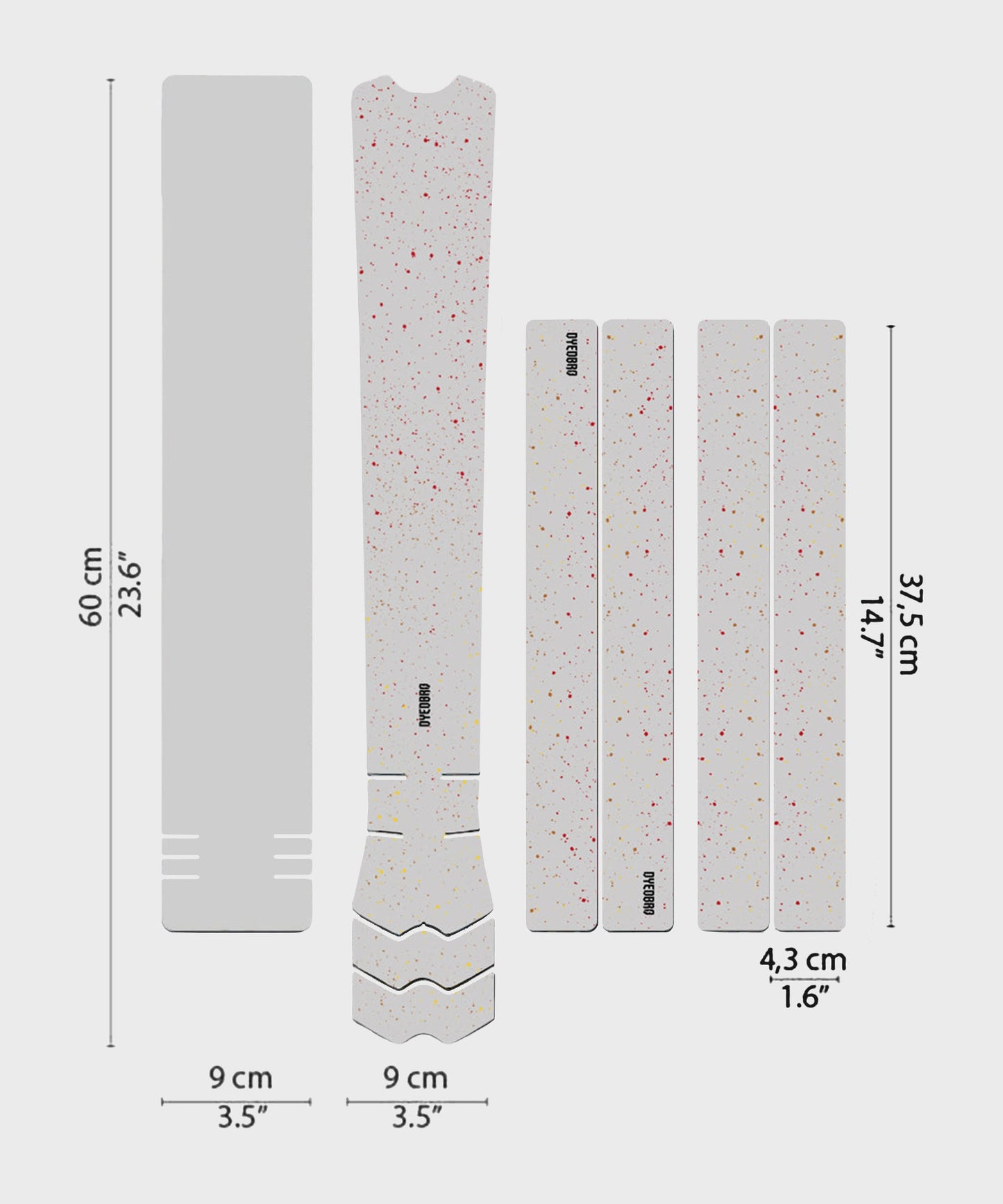 DYEDBRO MTB Frame Protection - Speckled - Gloss /
