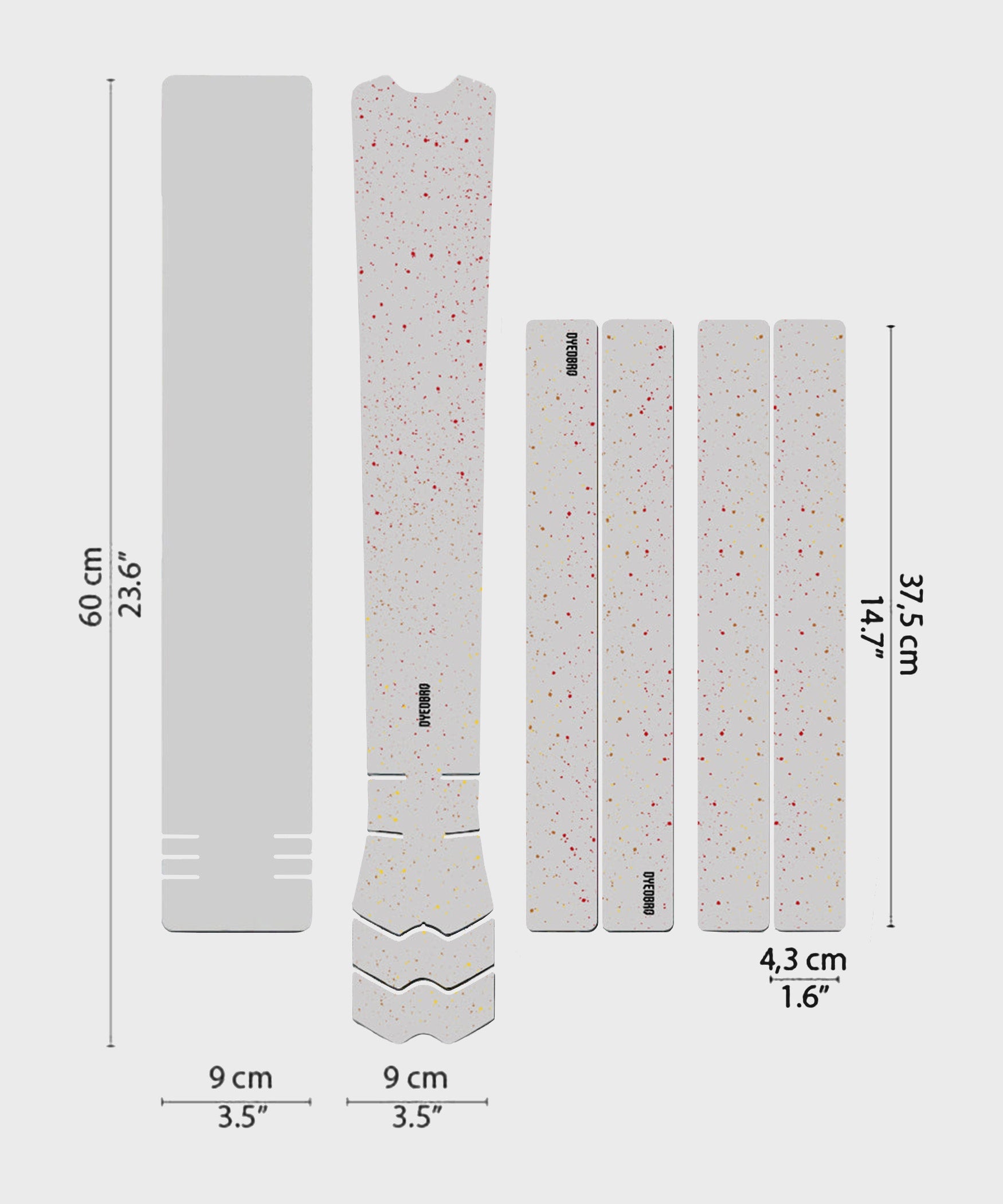 DYEDBRO MTB Frame Protection - Speckled - Gloss /