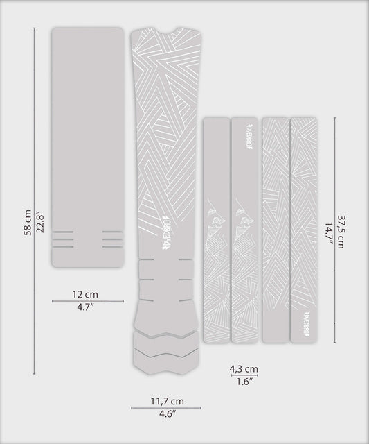DYEDBRO e-Bike Frame Protection - Stay Free - White