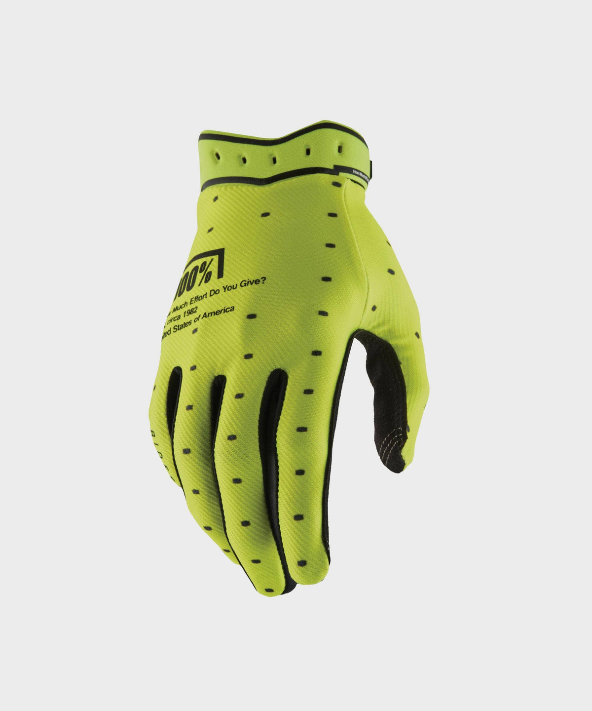 100% Ridefit Glove L / Fluo Yellow