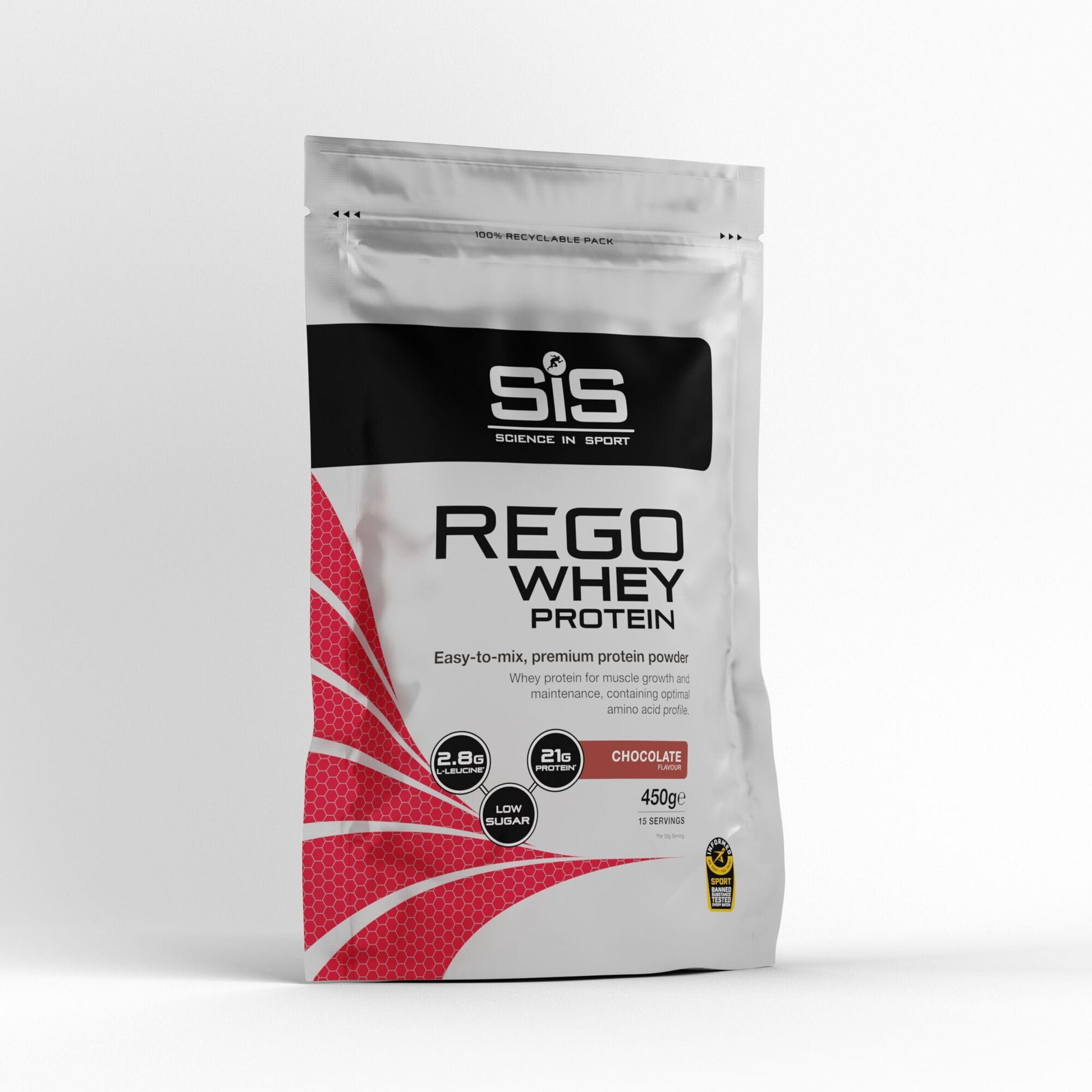 Science In Sport Rego Whey Protein Drink Powder - 450g - Chocolate