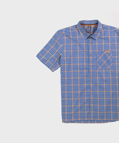FOX Shop Shirt Orange / Blue Plaid