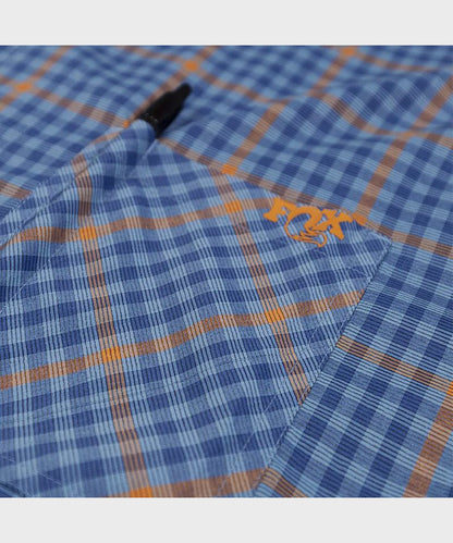 FOX Shop Shirt Orange / Blue Plaid