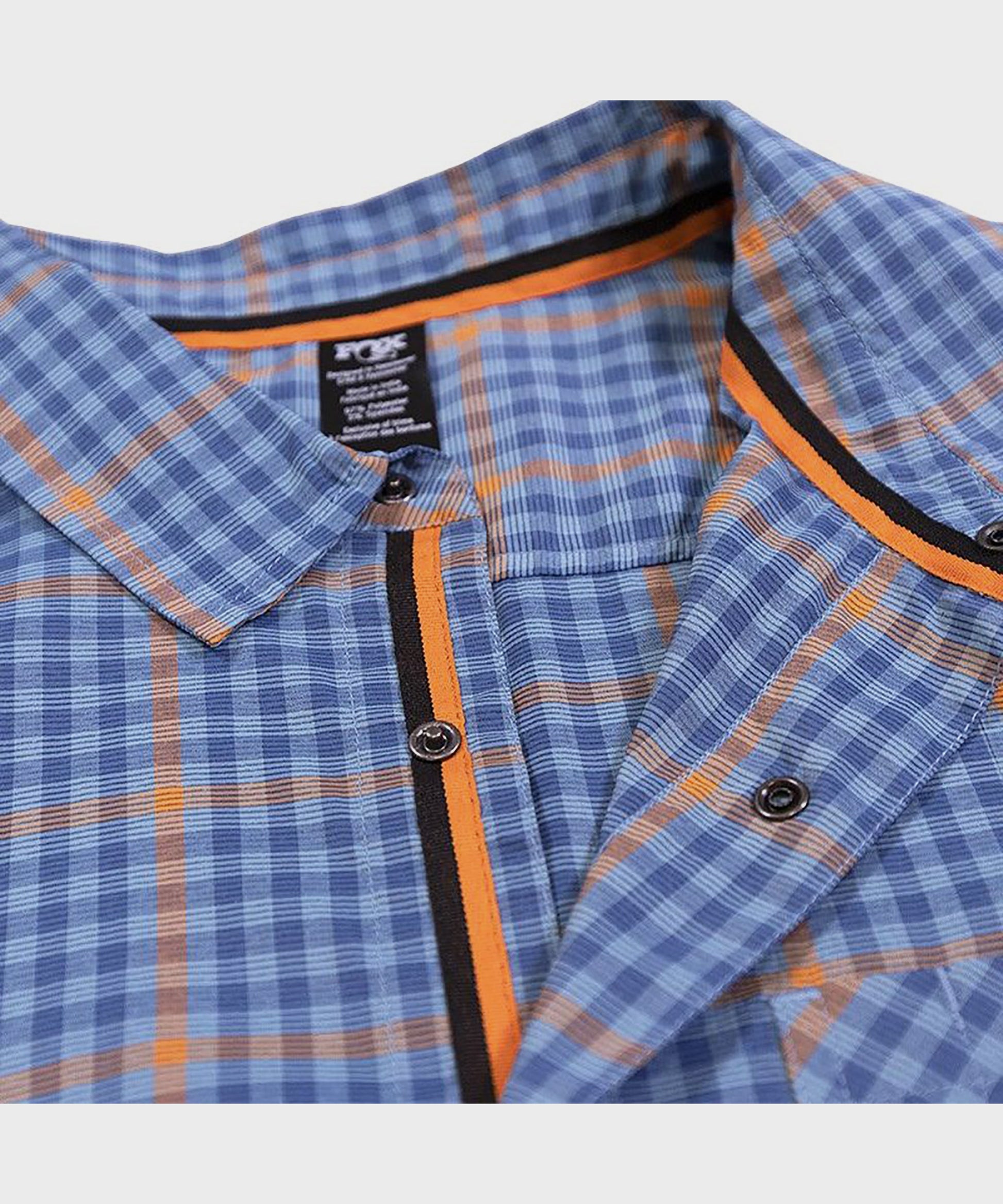 FOX Shop Shirt Orange / Blue Plaid