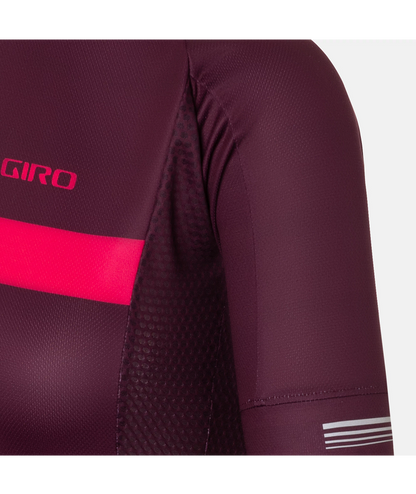Giro Chrono Womens Jersey Ltd Options X-Small - Raspberry Stripe Ghosted