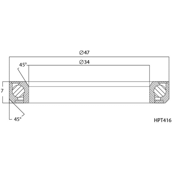M Part Elite Headset R424 Bearing (34x47x7 45x45) IS47