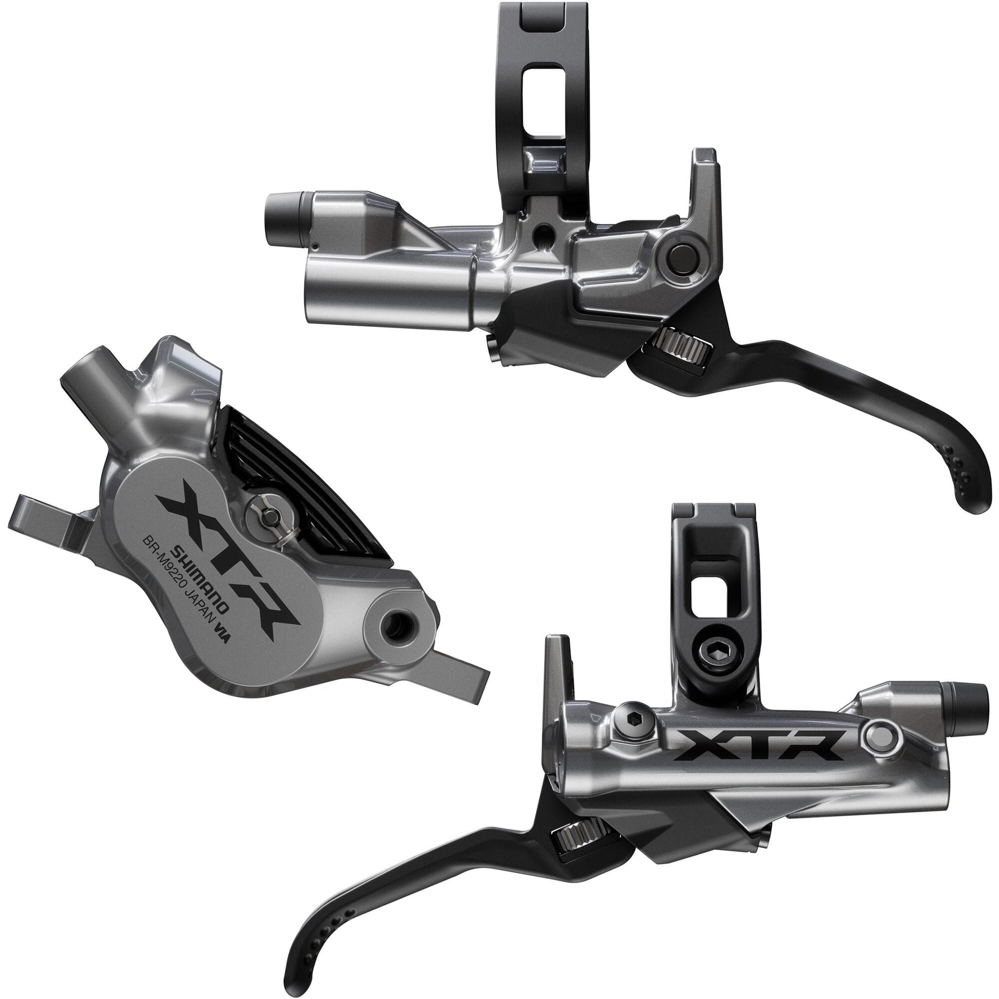 Shimano XTR BR-M9220/BL-M9220 XTR 4 pot brake levers and callipers, front and rear
