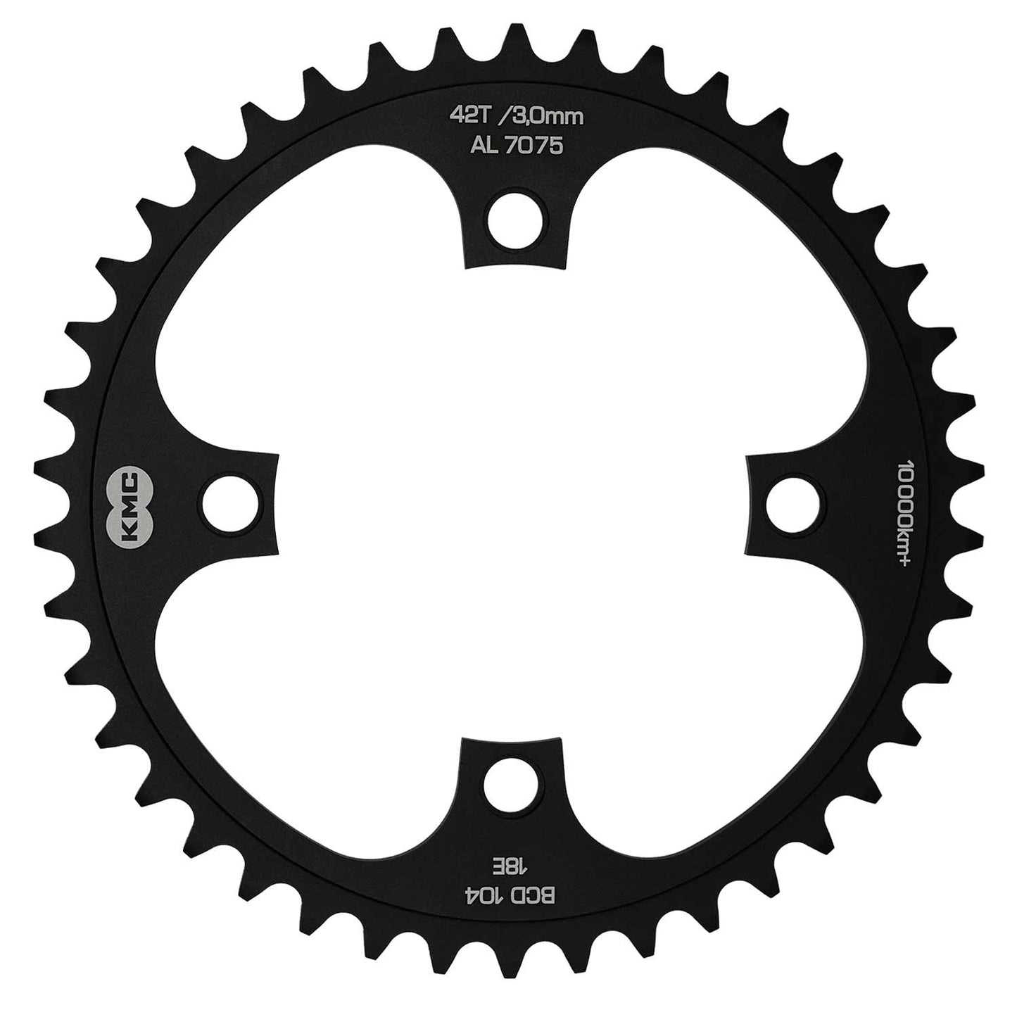 KMC 104pcd 4 Arm Wide Single Speed Chainrings