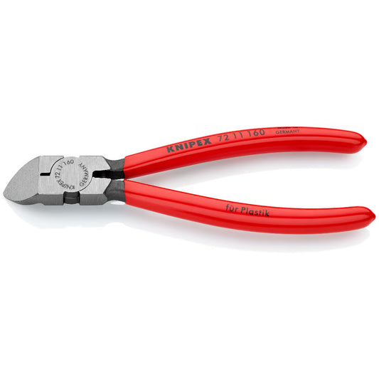 KNIPEX 72 11 160 Diagonal Cutter For Plastics 160mm
