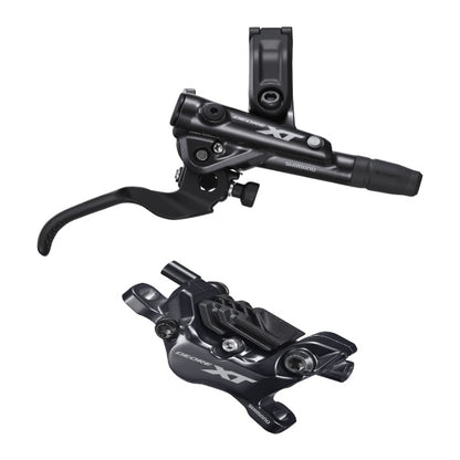 Shimano Deore XT BR-M8120/BL-M8100 XT 4 pot bled brake lever/post mount calliper I-Spec EV