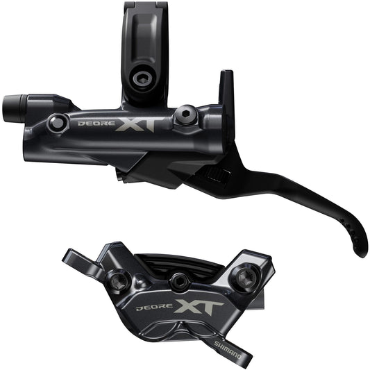 Shimano Deore XT BR-M8220/BL-M8200 XT 4 pot bled brake lever/post mount calliper, rear left