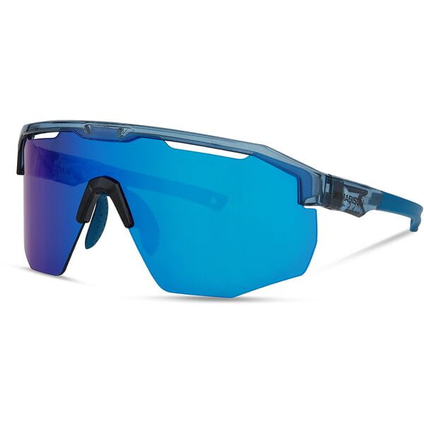 Madison Eyewear Cipher Crystal Gloss Blue Sunglasses - 3 Lens Pack - Blue Mirror / Amber / Clear