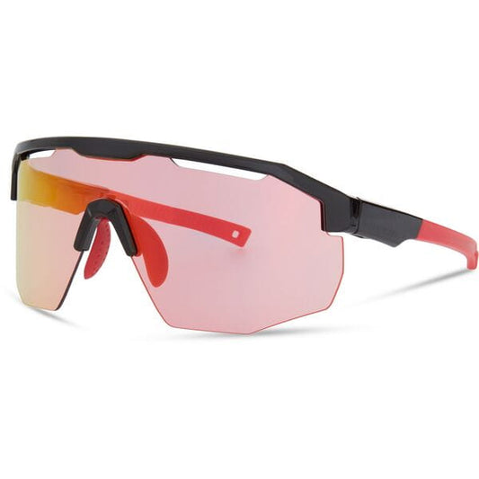 Madison Eyewear Cipher Gloss Black Sunglasses - Pink Rose Mirror Lens