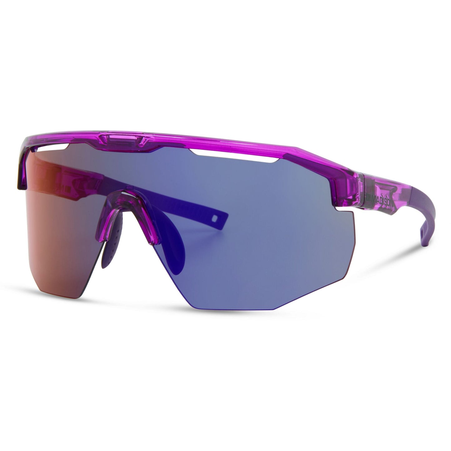 Madison Eyewear Cipher Crystal Gloss Purple Sunglasses - Purple Mirror Lens