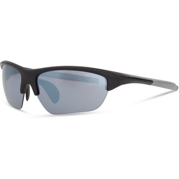 Madison Eyewear Mission Matt Black Sunglasses - Silver Mirror Lens
