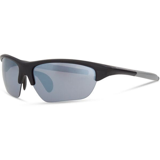 Madison Eyewear Mission Matt Black Sunglasses - Silver Mirror Lens
