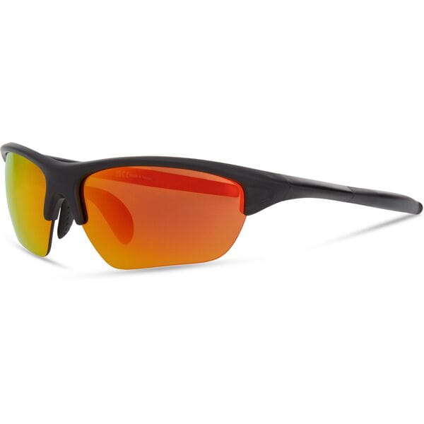 Madison Eyewear Mission Matt Black Sunglasses - Fire Mirror Lens