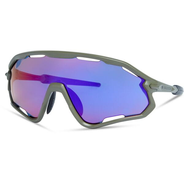 Madison Eyewear Code Breaker Midnight Green Sunglasses - Purple Mirror Lens