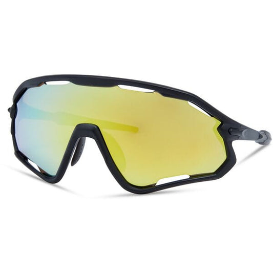 Madison Eyewear Code Breaker Matt Black Sunglasses - 3 Lens Pack - Bronze Mirror / Amber / Clear