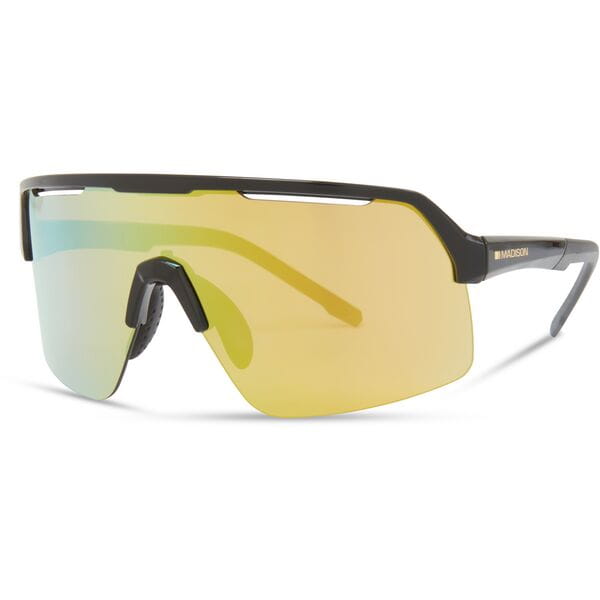 Madison Eyewear Crypto Air Gloss Black Sunglasses - Bronze Mirror Lens