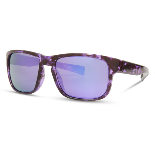 Madison Eyewear Signal Crystal Tortoise Shell Sunglasses  - Purple Mirror Lens