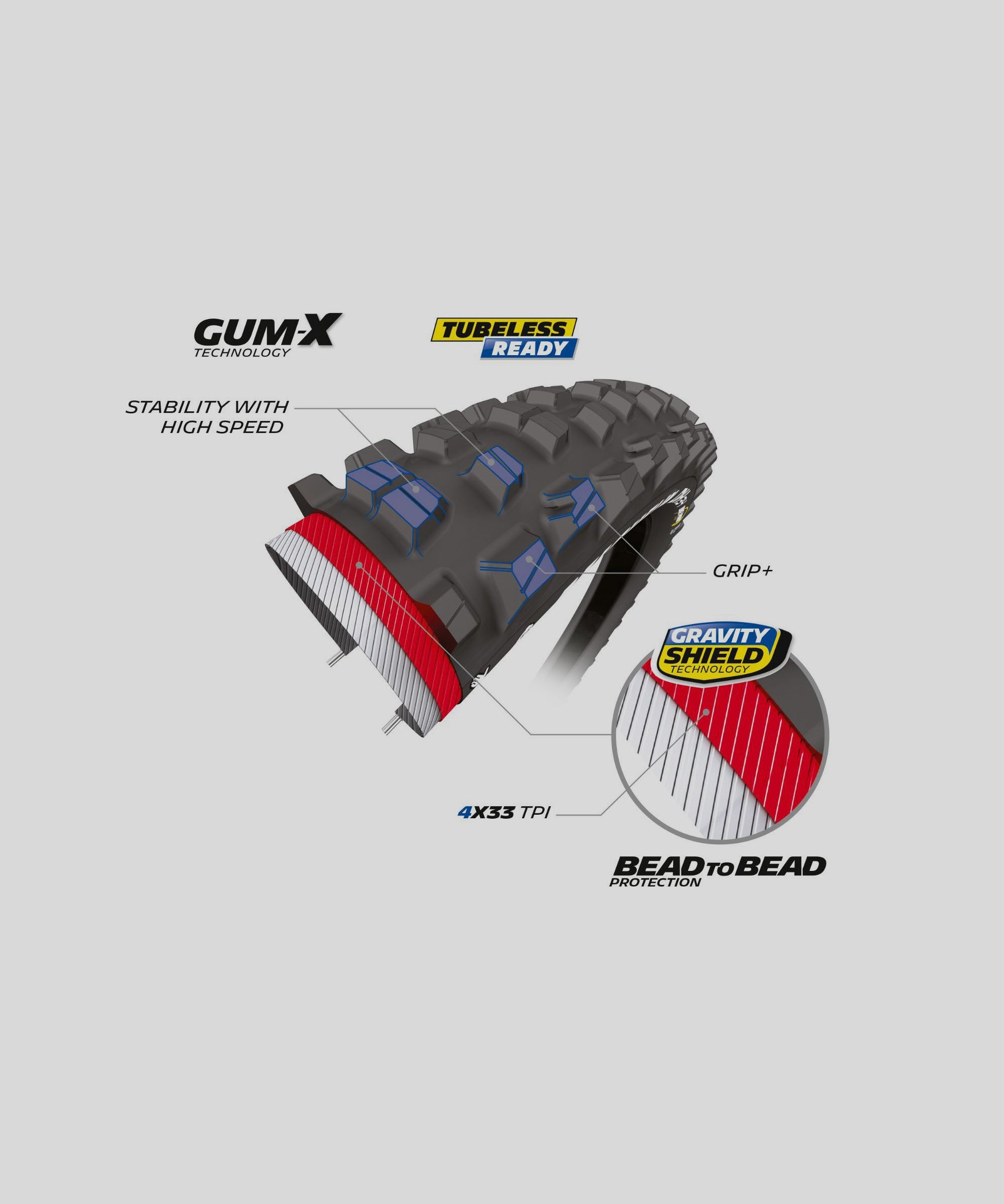 Michelin DH 34 Bike Park Tyre Black 2