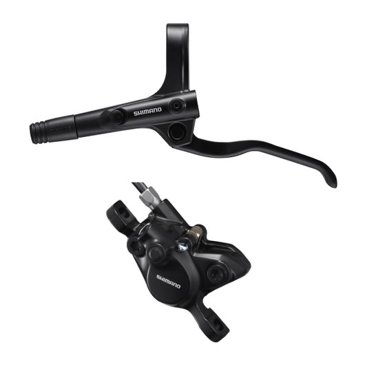 Shimano Non-Series MTB BR-MT200 / BL-MT200 bled brake lever/post mount calliper, black, rear left